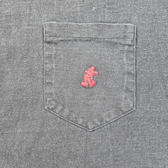 Vintage Mickey Inc Chest Pocket Black Short Sleeve T-Shirt‎ Men's Size XXL - Picture 2 of 8